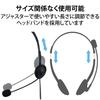 ELECOM Headset, Wired USB Connection, Overhead Type, Microphone Arm, USB Type-C Conversion Cable Included, Binaural, Black HS-HP22UCBK