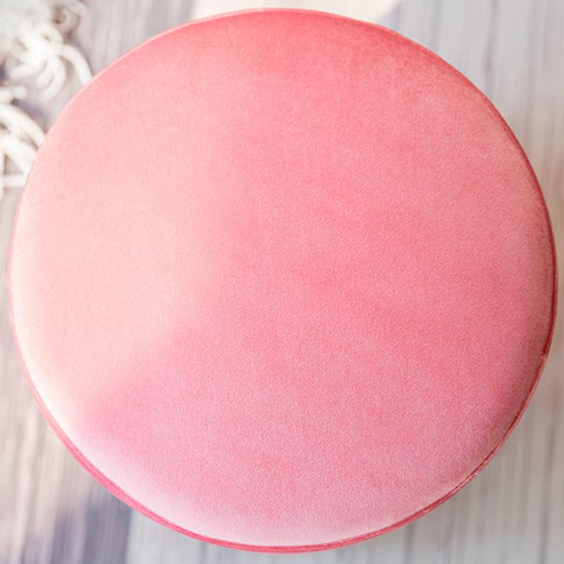 Nordic Stool Luxury Modern Living Room Furniture Ottoman Portable Soft Round Design Stool 1-person Interior Removable Ottoman