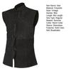 Men Waistcoat Vintage Medieval Renaissance Gentleman Satge Performance Sleeveless Solid Color Stand Collar Role Play Cosplay Costume