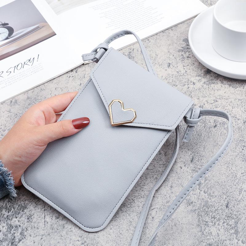 Women's Trendy PU Leather Phone Wallet & Retro Crossbody Coin Purse