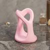 1pc Ceramic Heart-Shaped Toothbrush Holder, Freestanding Bathroom Accessory, Thickened Moisture-Proof Design, Cute Cartoon Couple Toothbrush Organizer
