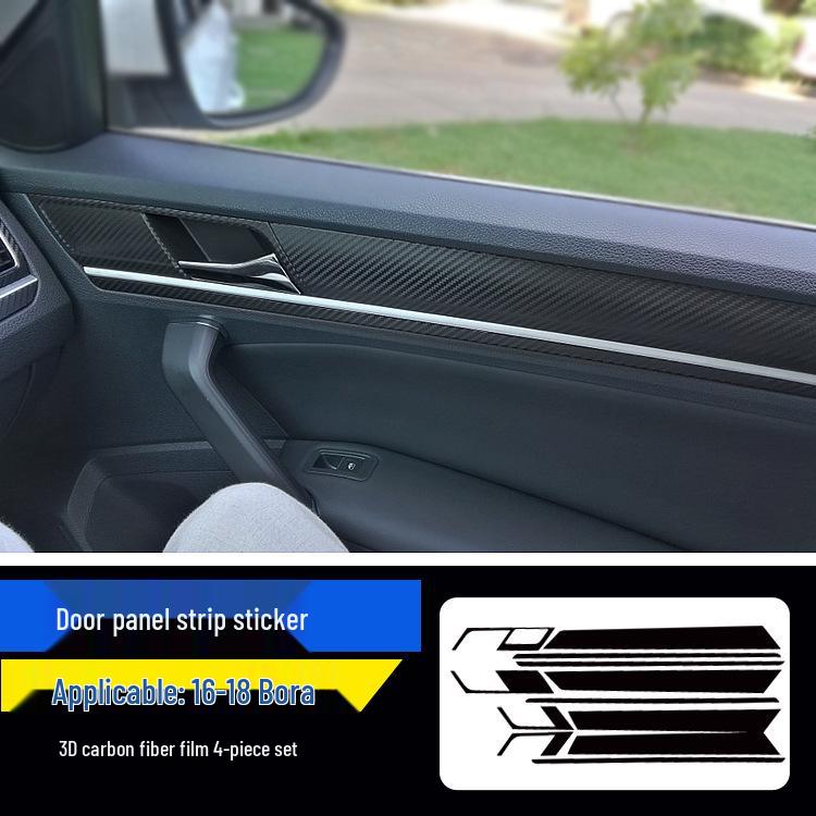 Carbon Fiber Center Console Door Anti-Scratch Sticker for Bora Viloran (2016-2021)