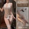 Sex underwear full lace hollow sexy underwear uniform pure desire free tight three-point bra underwear set