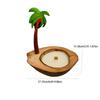 Wax Free Boat-shaped Coconut Shell Holder Natural Incense Holder Candlestick  Hotel