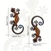 Metal Gecko 2 Pieces Patio Lizard Wall Decorations Gecko Sculpture Decor for Garden Patio Balcony Yard Fence Indoor Living Room