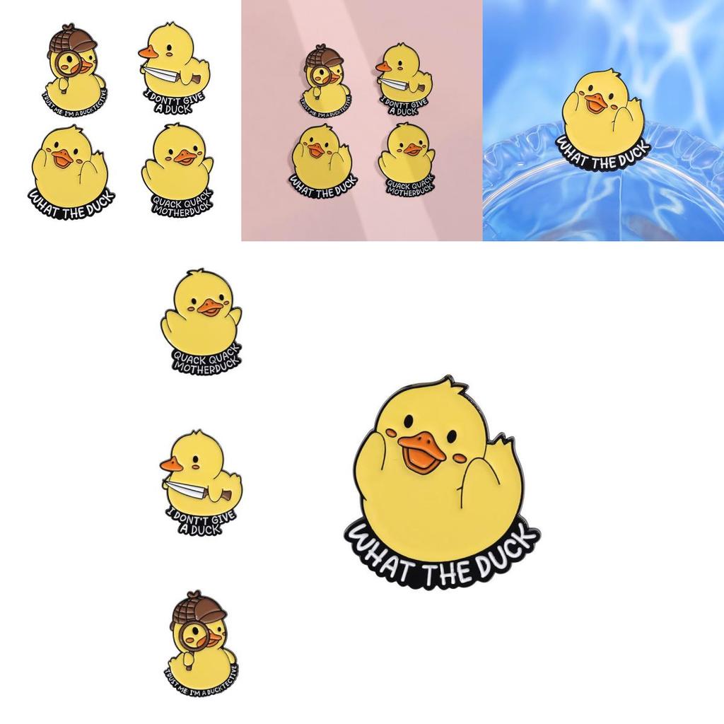 Cute Artistic Duck Brooch Playful Metal Pin For Fashionable Outfits And Bags