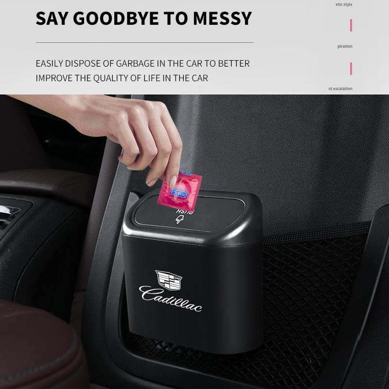Car ABS Square Pressing Trash Bin for Cadillac CT5 STS XLR CT4 GT4 SLS SLR XT6 Escalade XT4 XT5 SRX XTS ELR BLS Accessories