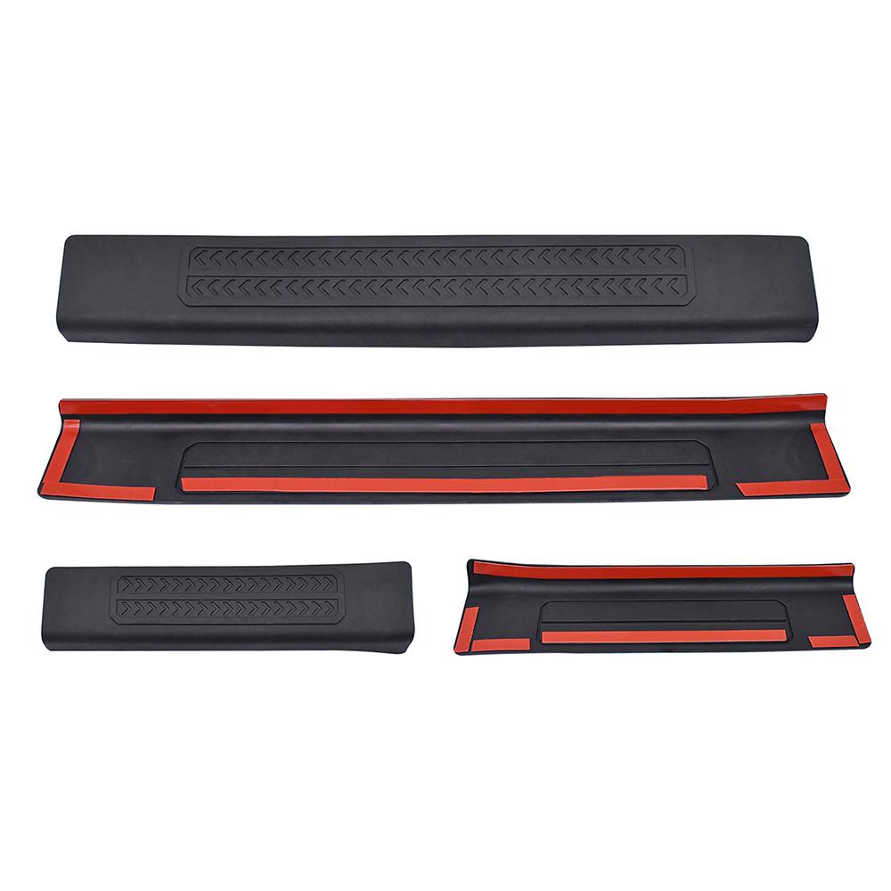 4pcs car door sill guard kit For Ford Bronco - car door sill stepping rubber protection accessories 4pcs