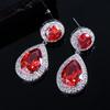 E0229 Temperament Women'S Earrings, Water Drop Zircon Earrings, Micro-Setting Process, Multi-Color Optional