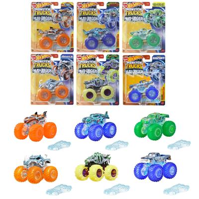 Hot Wheels Monster Truck Power Smashers Assorted Box Sold Vehicle Toy Mini Car 3 Years Old and Up Multi 6-Car 986B-HYJ19