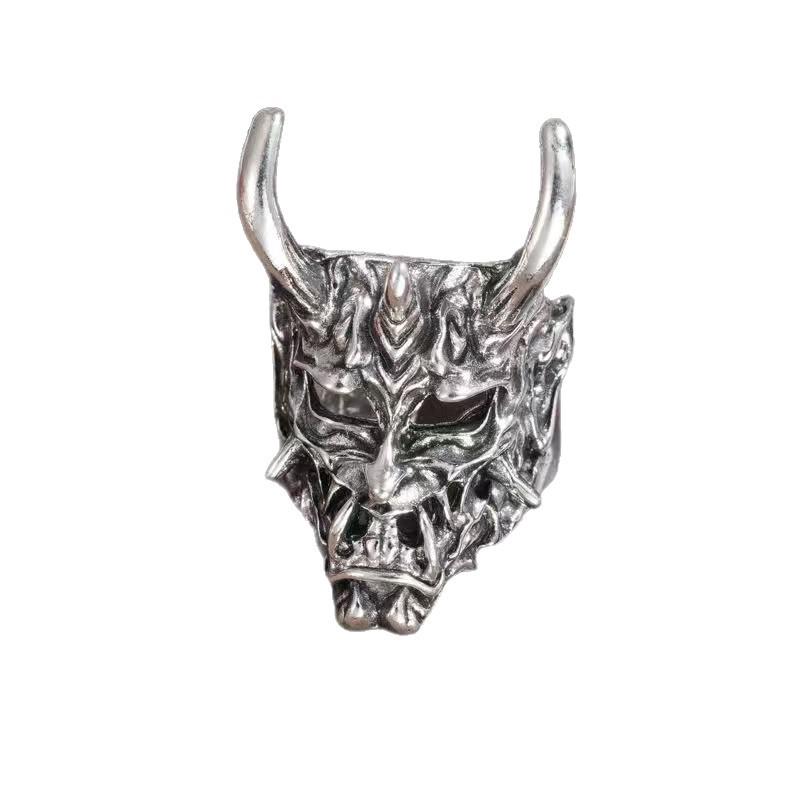 New Dark Style Bull Head Ghost Mask Ring - Trendy and Cool Personality Series