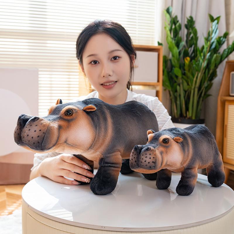 Cartoon Simulation Hippo Doll Plush Toy Cute Hippo Doll Children Soothing Rag Doll Boy Birthday Gift