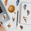 50 Cute Style Football Doodle Stickers Water Cup Suitcase Waterproof Decorative Stickers Creative Sports Stickers