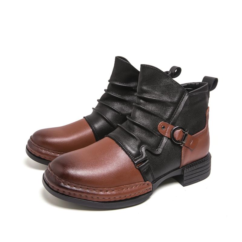

Men Winter Spring Autumn Casual Boots Platform Designer New Casual Retro Ankle Fashion Size Zipper Motorcycle Man Warm Shoes Male 39