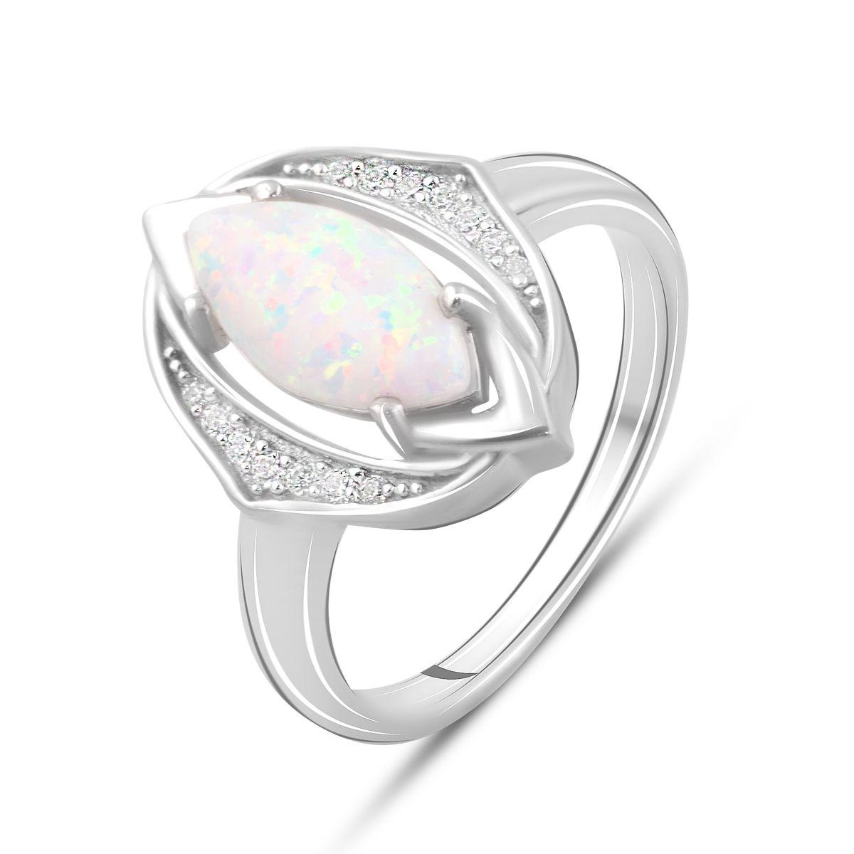 

Срібна каблучка з опалом 0.635ct (2097112) 3.64 гр. 925 проби 17.5