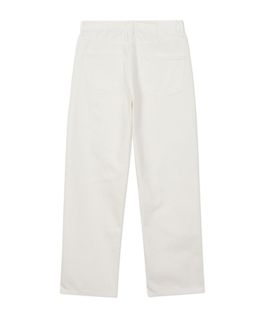 WEST GRAND BOULEVARD Semi-Wide Raw Denim Pants Cream