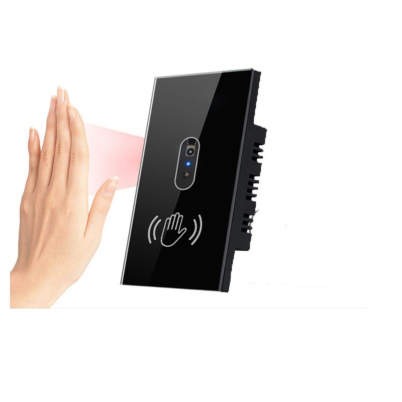 US PC Smart Glass Screen Panel Wall Switches Infrared Sensor Double Pole 90-250V 10A Power Supply 240V Single Pole
