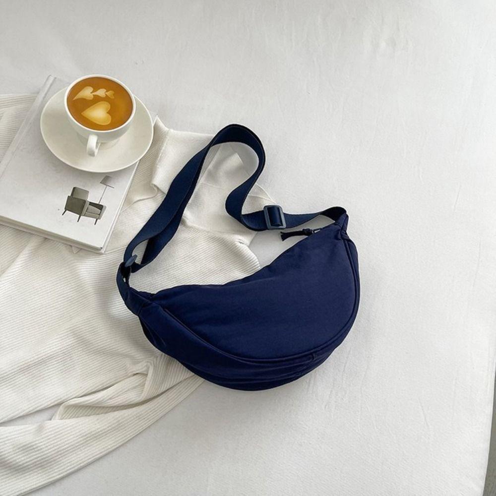 Nylon Hobos Crossbody Bag Handbag Half-moon Bag Casual Canvas Dumpling Bag Girls