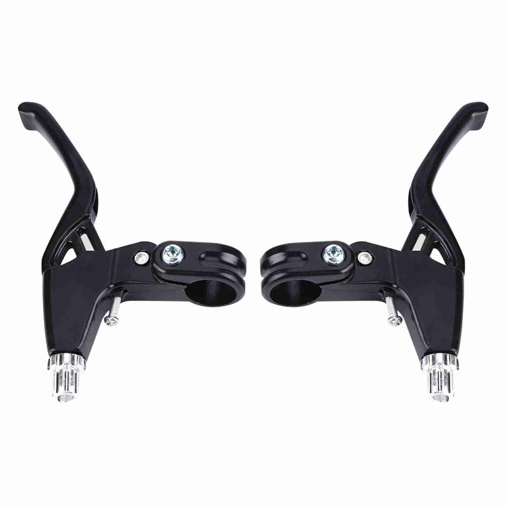 1 Pair Aluminum Alloy Bicycle Brake Levers 4 Finger Grip Universal Fit Bike Brake Handle Lightweight 2.2cm Diameter