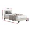 Single Bed Frames Artiss Bed Frame Single Size Boucle Fabric Mattress Base Platform Wooden