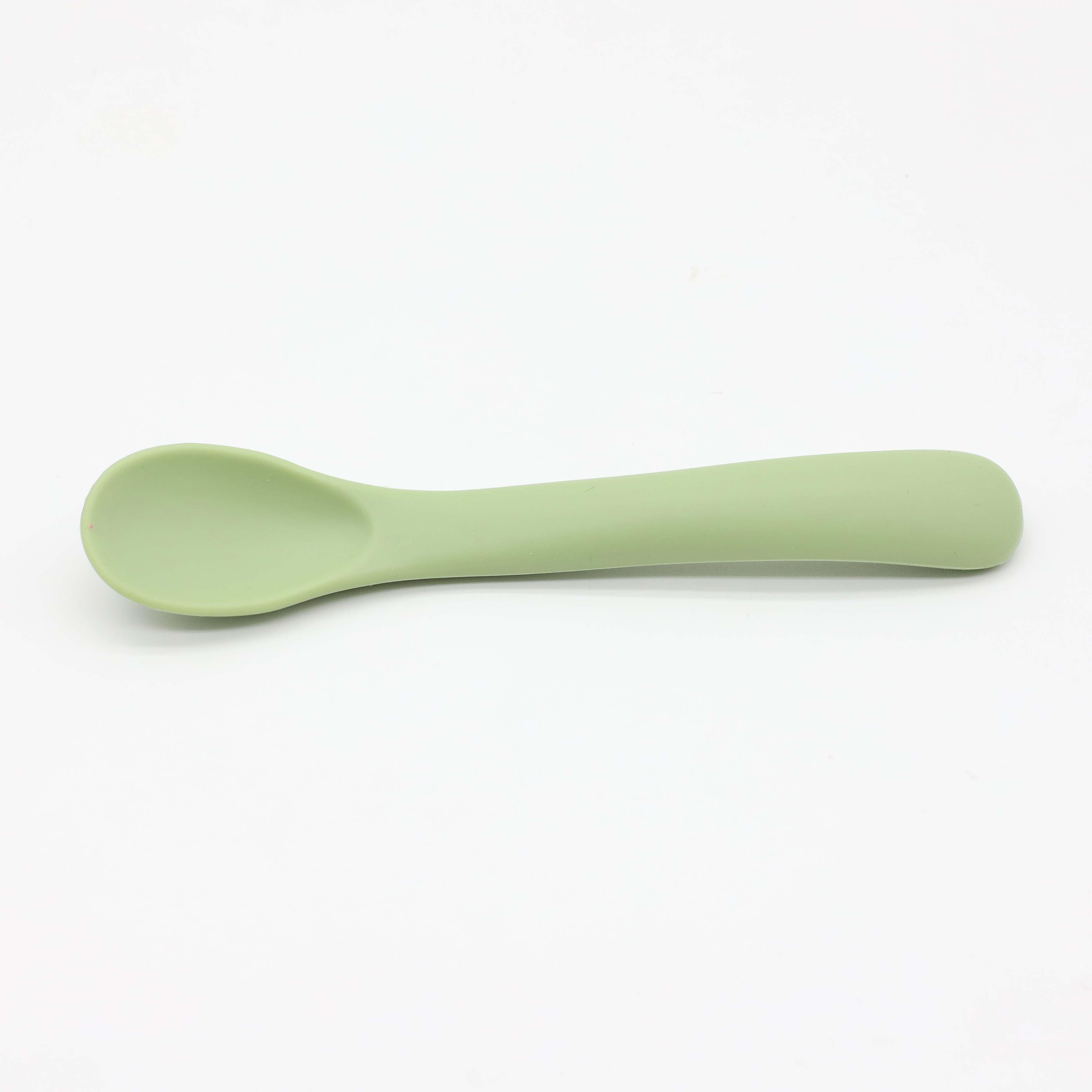

Silicone Spoons, Soft Tipped First Stage Feeding Spoons, Flexible Chew Resistant Training Spoon for Self Feeding, BPA Free коричневый
