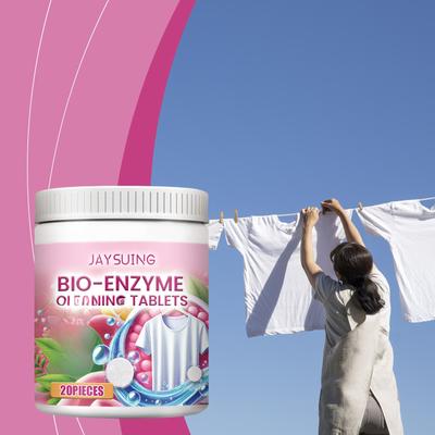 Pastillas limpiadoras bioenzimáticas para ropa, eliminan manchas profundas de sudor y se disuelven rápidamente. (20 piezas)