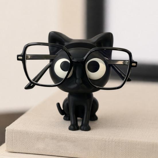 Büroschreibtisch Brillenständer 3D-gedruckter Katzenbrillengestell-Erhöhung Display-Ständer, Brillenhalter Tischdekoration Organizer, Aufbewahrungsregal für