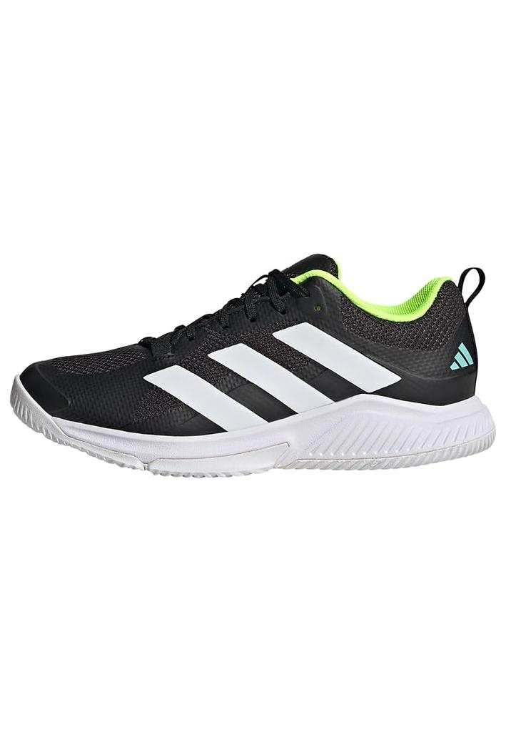 Adidas Court Team Bounce LSF54 Core Aqua Size Cm 2.0 Women's Sneakers, Black/Footwear White/Flash (HP3342), 25.0