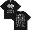Magliette con Stampa Grafica Album Rock Band Morat Unisex Moda Donna High Street Hip Hop T-shirt 100% Cotone Comoda a Maniche Corte