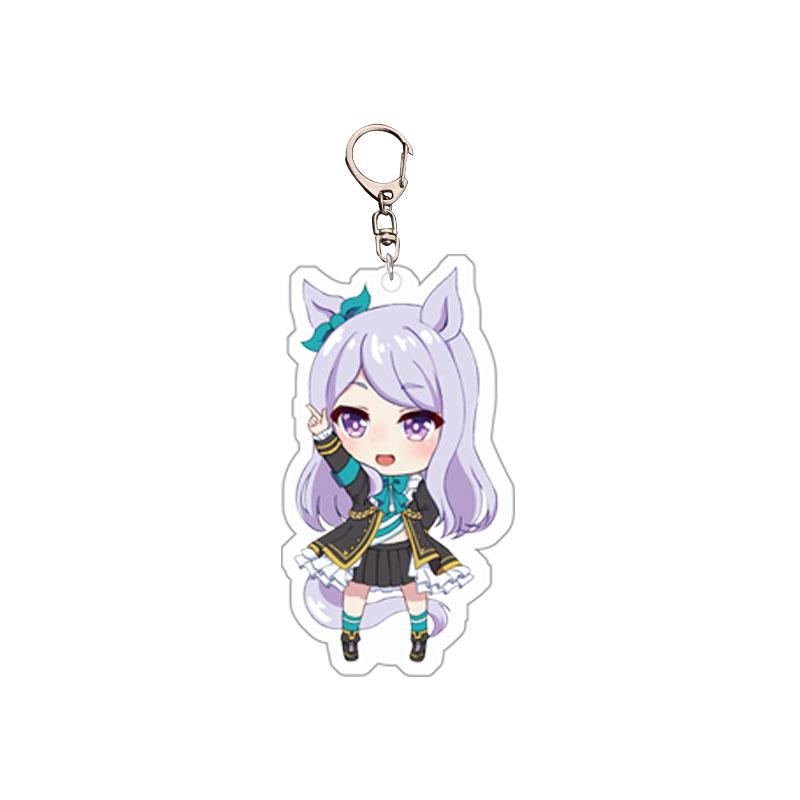 6CM Cute Anime Pretty Derby Shuttle Mejiro Mcqueen Symboli Rudolf Kawaii Acrylic Keychain Game Jewelry Cosplay Props
