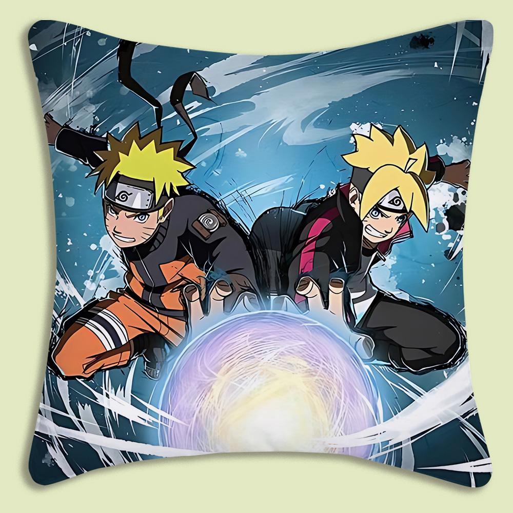 Hot Cartoon Anime Cool NNARUTOS Pillow Covers Cartoon Sofa Decorative Home Doublesided Printing Short Plush Cute Cushion Cover 30x30CM(12x12in)