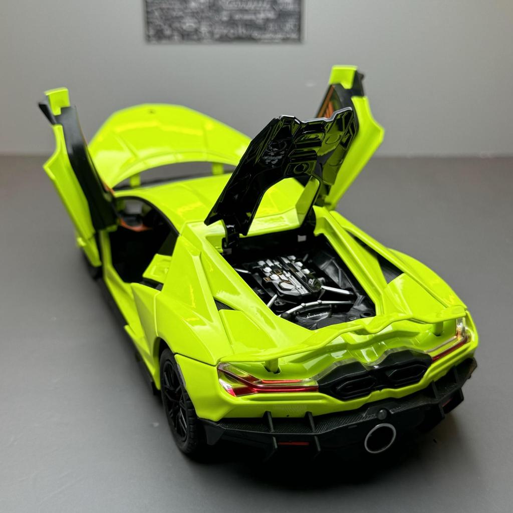 1/24 Legierung Druckguss Lamborghini Aventador Sportwagen Modell, Türen können geöffnet werden, Simuliertes Geräusch und Licht, Erwachsene können Sammlerstücke