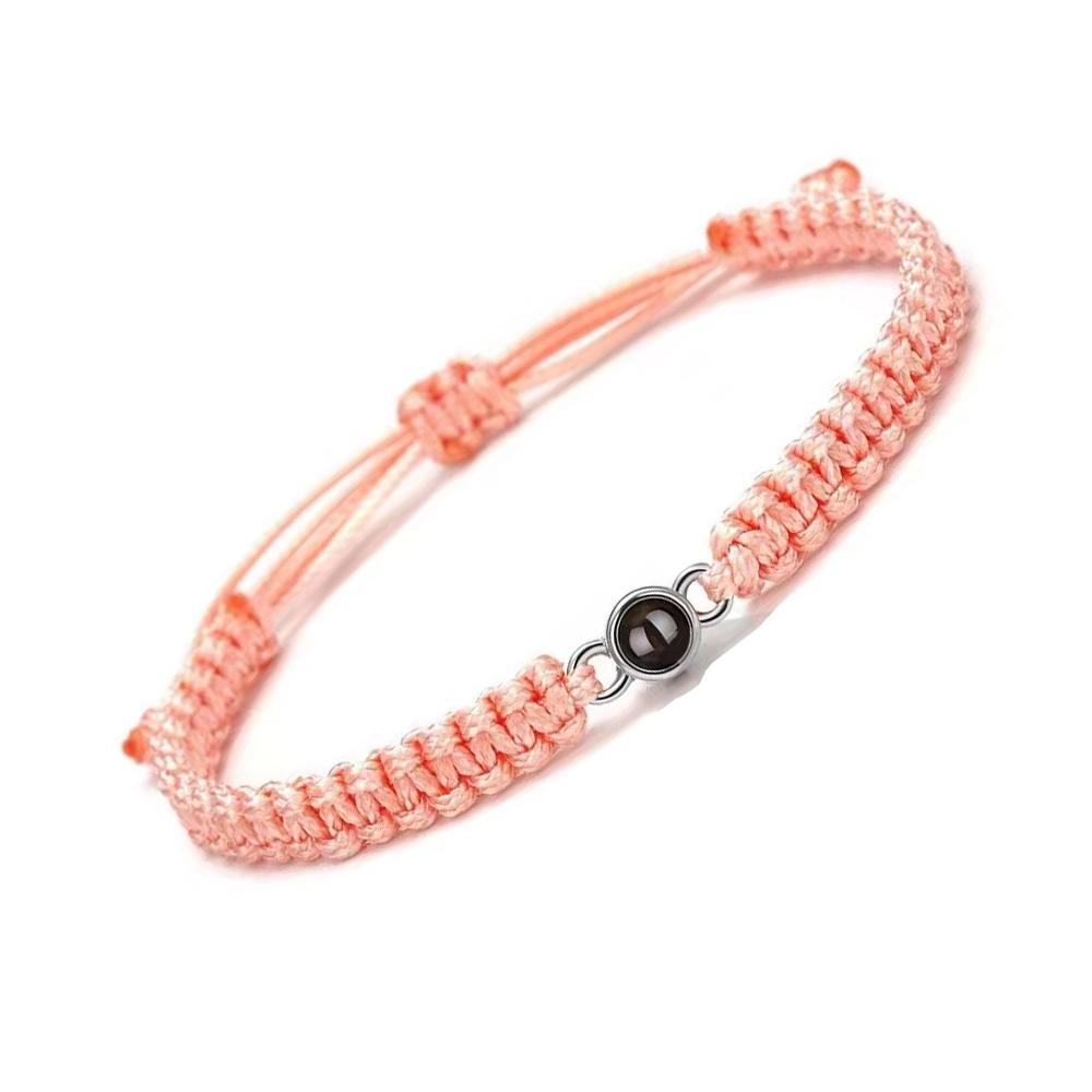 Custom Photo Bracelet with Photo Projection Hand Woven Personalized Photo Projection Bracelet Memory Bracelet Photo Wholesale