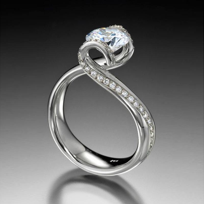 

The 1pc Ring Features A Unique and Creative Design of Synthetic Zircon Jewelry Accessories and Is A Multi-functional Accessory 10 серебряный