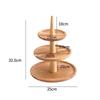 Abay Three-Tier Solid Wood Fruit and Snack Serving Plate