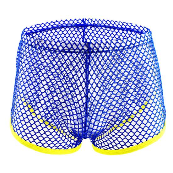 Fashion Sexy Mesh See-through Low Waist Men's Breathable Boxer Briefs Underwear