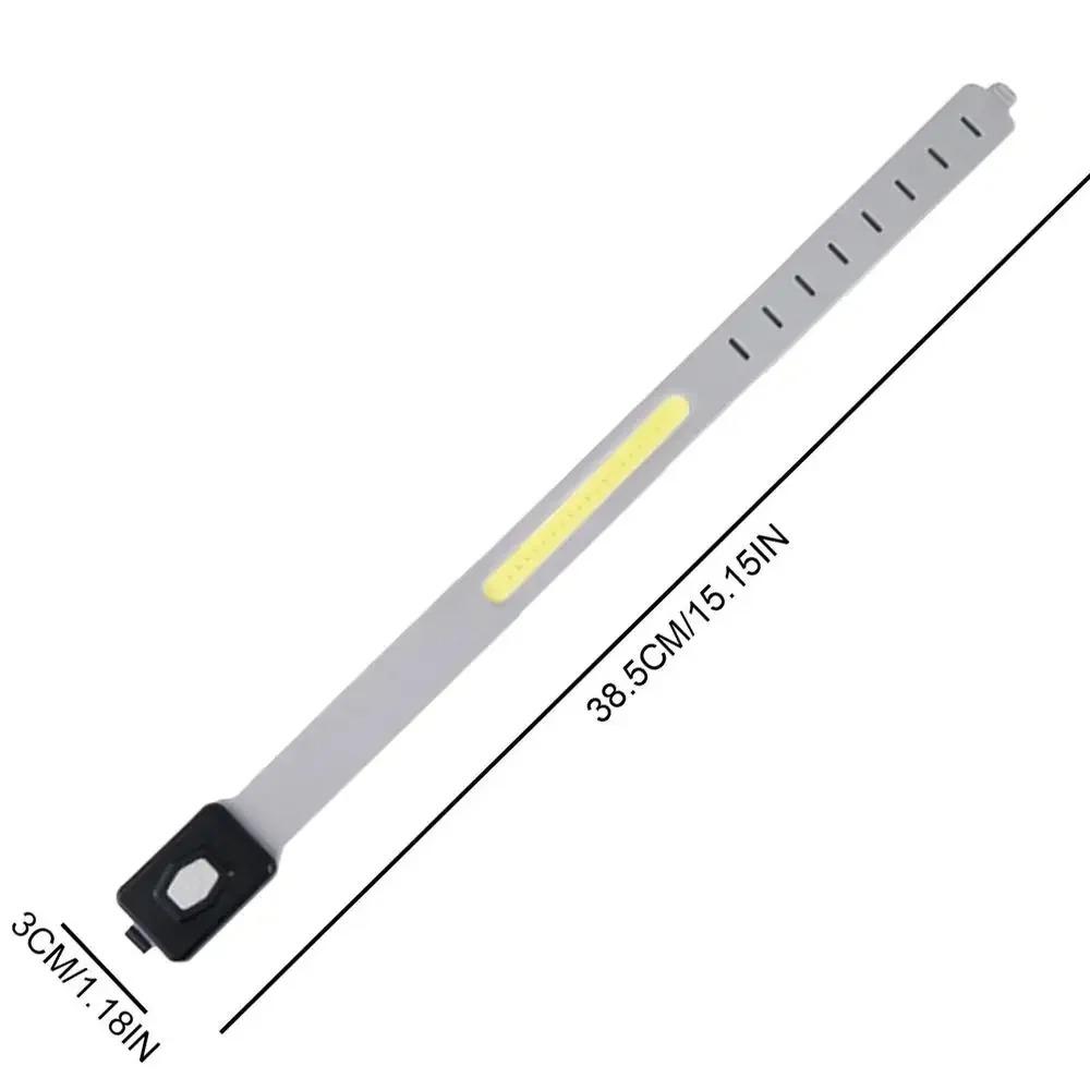 Portable COB Flashlight Built-in Battery Type-C Charging 3 Lighting Modes Sports Wristband Lantern For Camping Night Running