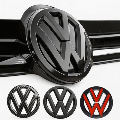 wqs5Car Logo Front Grille Rear Trunk Decoration Sticker For VW GTI Golf MK6 MK7 Polo Passat CC Tiguan T-ROC Jetta Arteon