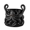 Elegant Garden Flower Pot 3D Printed Octopus Planter with Tray, Creative Succulents Pot, Weather-Resistant Pla Material Container Planting Container,