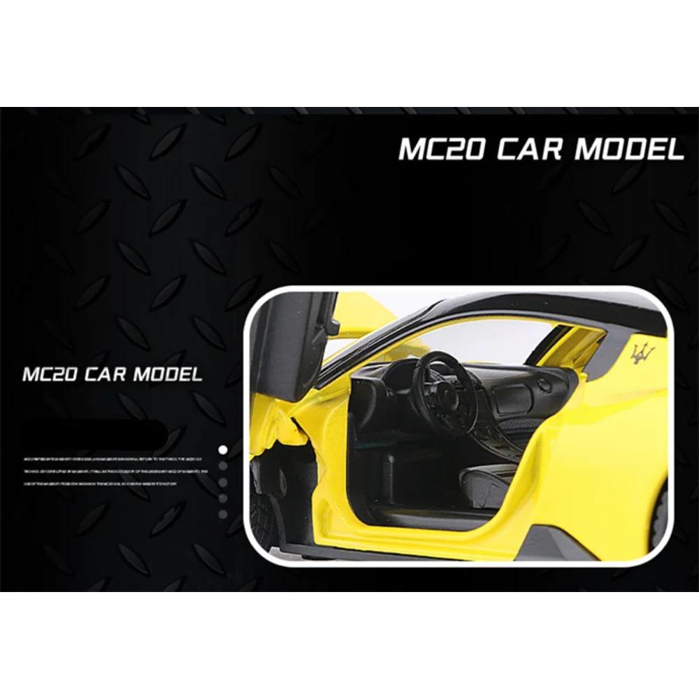 1/32 Maserati MC20 Cabrio Alloy Sports Car Model Diecasts Metal Toy Vehicles Car Model Sound and Light Simulation Kids Toys Gift