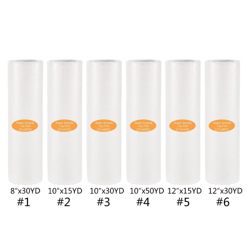 15/30/50yd Tear Away Machine Embroidery Stabilizer Backing Sheets, Water Soluble Embroidery Stabilizers Backing Films