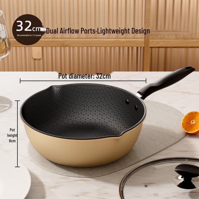 Yingtang Honeycomb Non-stick Wrought Iron Wok