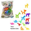 14 Stück Dinosaurier Saugnapf Spielzeug, Konstruktionsspielzeug für Kindergärten und Spielzimmer, Perfekt für die Badezeit und zum Spielen auf Reisen, Geschenk