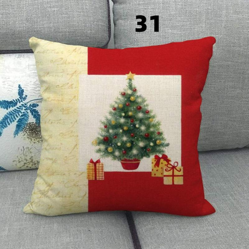 Vánoční jednoduchý dárek na večírek čtvercový povlak na polštář používaný pro domácí dekoraci pohovky na polštář (45 cm * 45 cm)