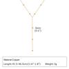 Gold Plated Lariat Necklace for Women, Double Laryered Long Chain Drop Pendant Choker Necklaces Fashion Gifts