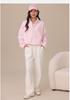 Women's Oreo Fleece Sports Jacket: Double-Sided, Velvet Thickened, Stand Collar, Loose Fit for Autumn/Winter Fitness & Casual Wear.
