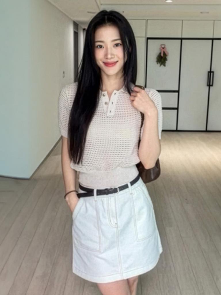 Beuienwaiseutyudio Denim Contrast Stitch Mini Skirt_Yc5Dsea