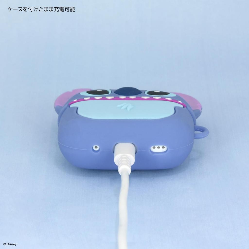 Gourmandise Disney Character Silicone Case for AirPods Pro and AirPods (2nd Generation) Pro, Stitch, DNG-41ST