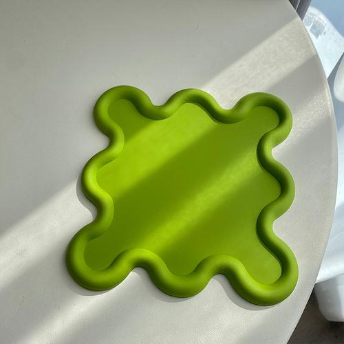 Nordic Style Irregular Storage Tray Sense Silicone Insulation Pad Coaster Thickened Placemat Square Home Desktop Decoration