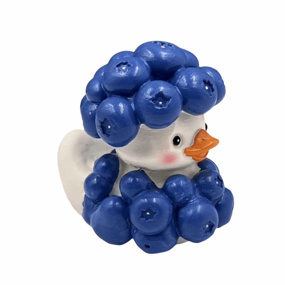 Cartoon-Fruchtente-Figur Kreative Blaubeerenten-Skulptur Halloween-Dekoration